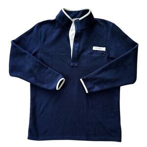 Columbia PFG Half-Snap Fleece Navy Blue Pullover Men's Medium